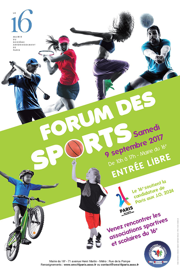 Affiche Forum des Sports du 16ème Arrondissement 2017